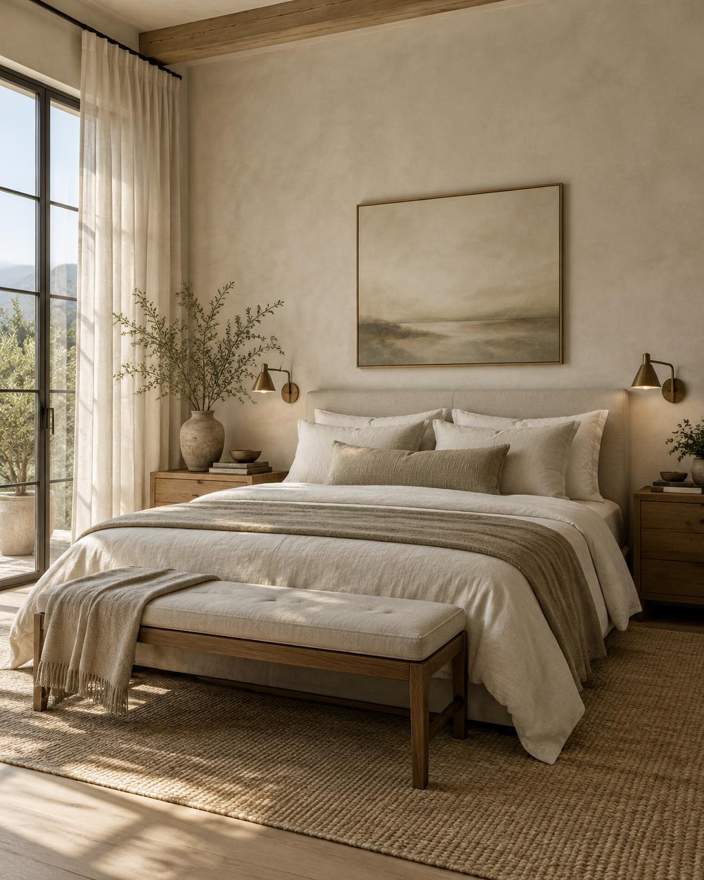 Serene layered bedroom